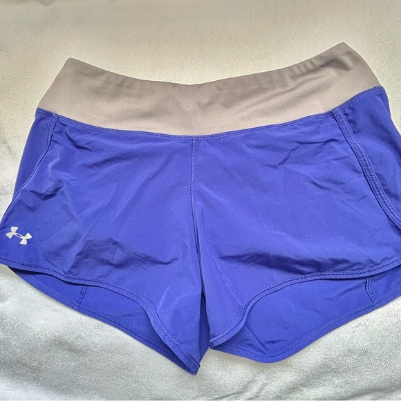 Under Armour Gray and Blue Athletic Shorts Performance Design - Picture 1 of 7